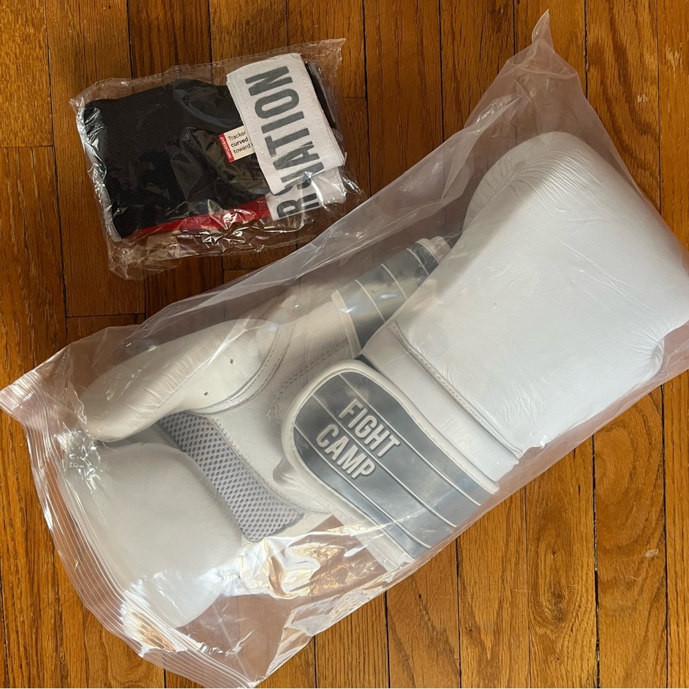 UNUSED Fight Camp boxing gloves and hand wraps